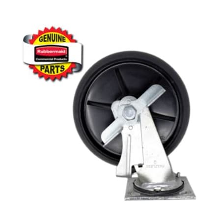 Rubbermaid Commercial Executive Quiet Caster, Swivel, 8" 1975229